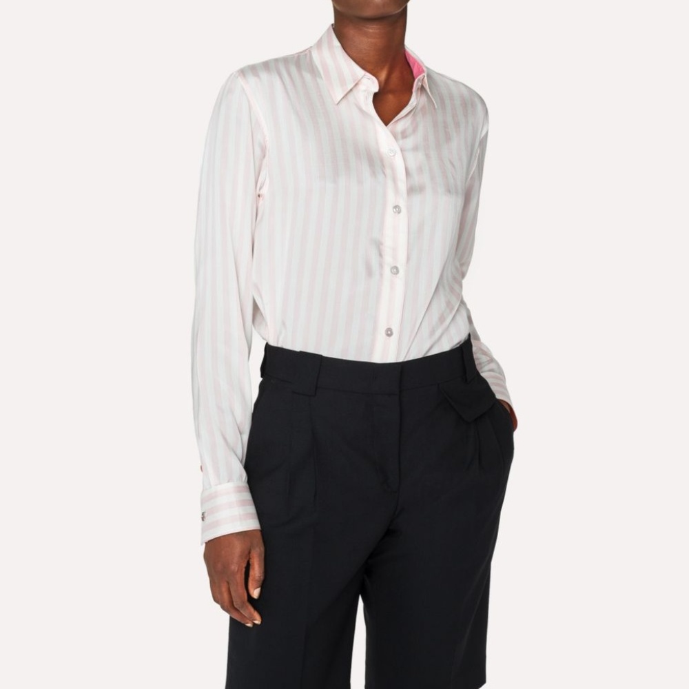 Paul Smith Striped Pink Button Down